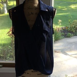 NWT Speechless Shear Dark Blue Top
